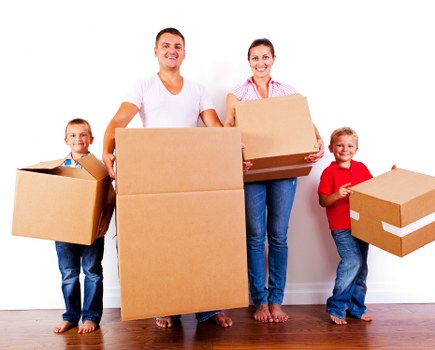 Household furniture being loaded for pick-up in Hounslow