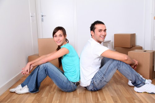 Local removals vehicle serving a property in Hounslow