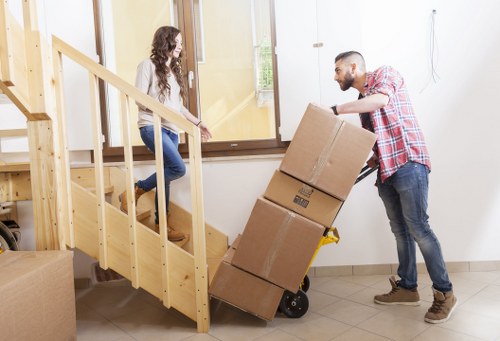 Careful packing and furniture handling during a house move
